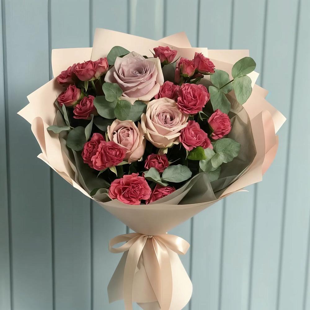 Букет цветов из: Гвоздики и Розы в Новая Заимка