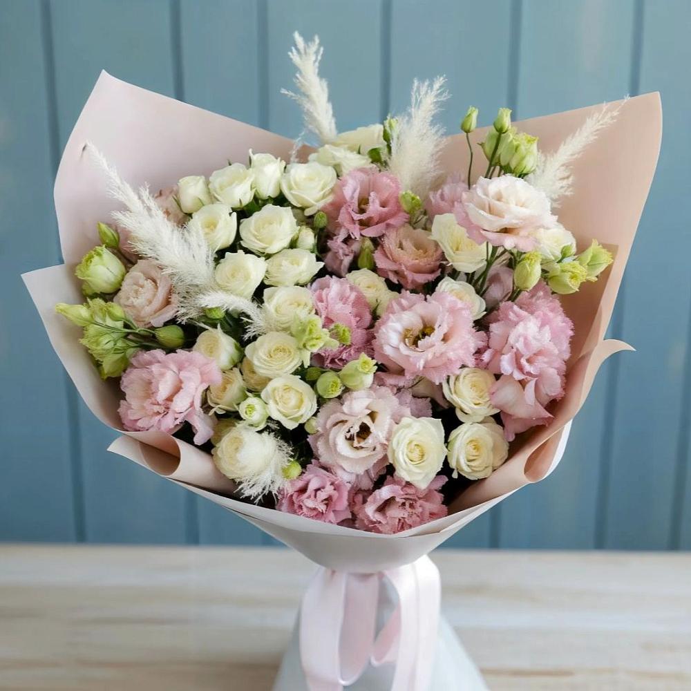 Букет цветов из: Альстромерии и Розы в Новая Заимка