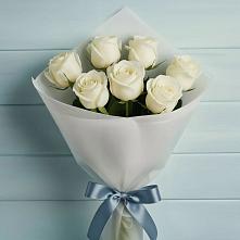 Букет 7 Белых роз Эдлесс Лав в Новая Заимка
