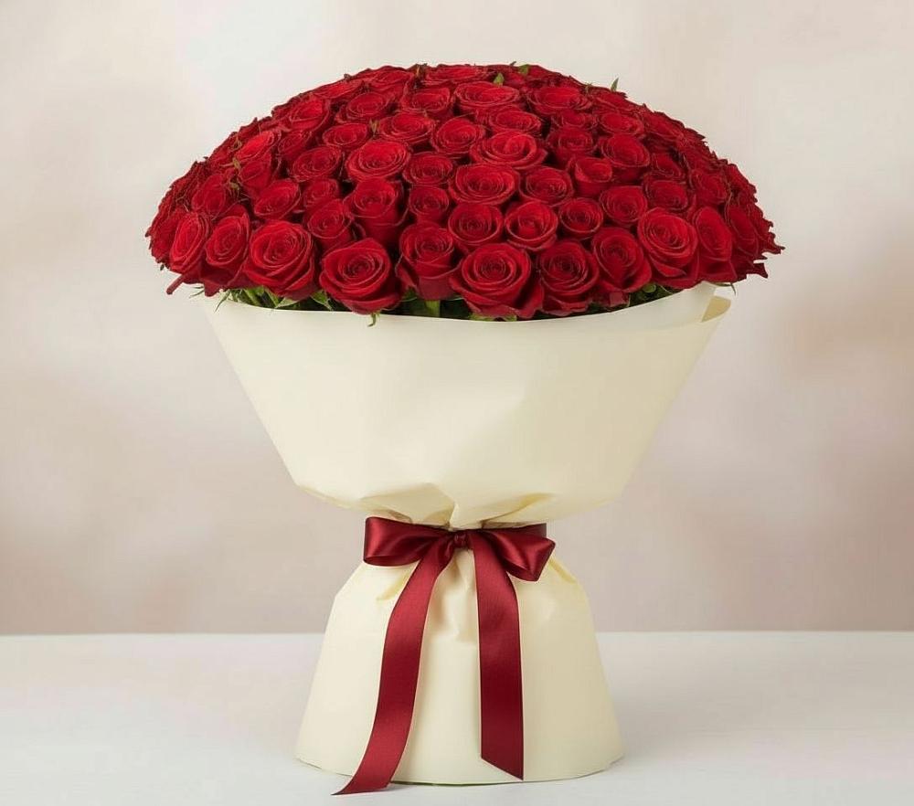 Букет 101 Красная роза Милано в Новая Заимка