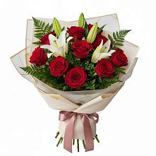 Букет цветов из:  Лилии и Розы #REPLACE_PRED# Новая Заимка