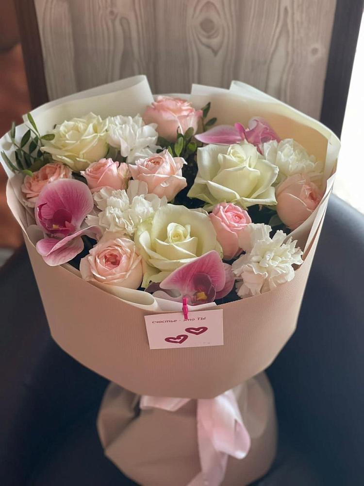 Букет цветов из: Орхидеи, Розы и Гвоздики в Новая Заимка