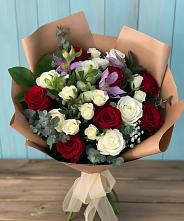 Букет цветов из:  Розы и Альстромерии в Новая Заимка