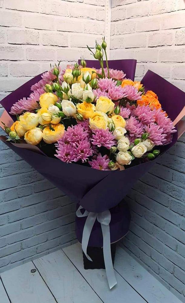 Букет цветов из: Хризантемы и Розы в Новая Заимка