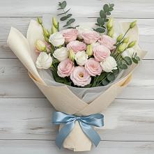 Букет цветов из:  Лизиантусы в Новая Заимка