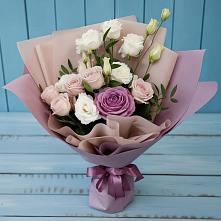 Букет цветов из:  Розы и Лизиантусы #REPLACE_PRED# Новая Заимка