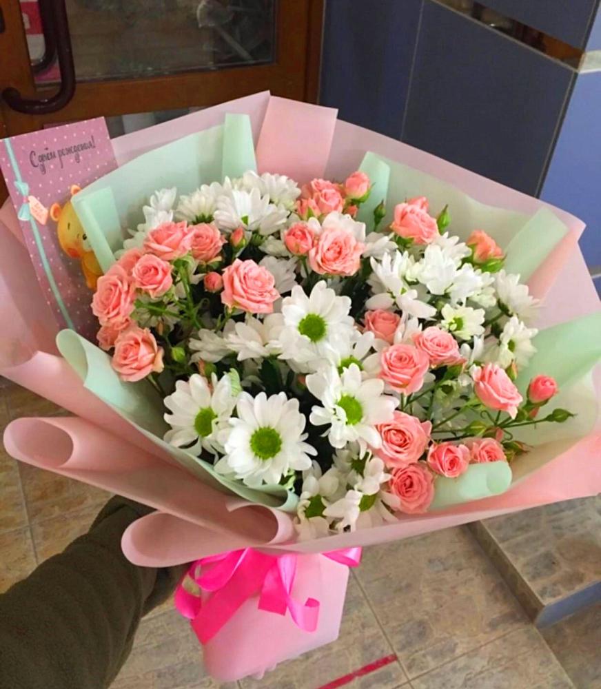 Букет цветов из: Розы и Хризантемы в Новая Заимка