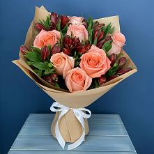 Букет цветов из:  Розы и Альстромерии в Новая Заимка