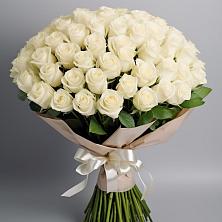 Букет 101 беля роза Белоснежка в Новая Заимка