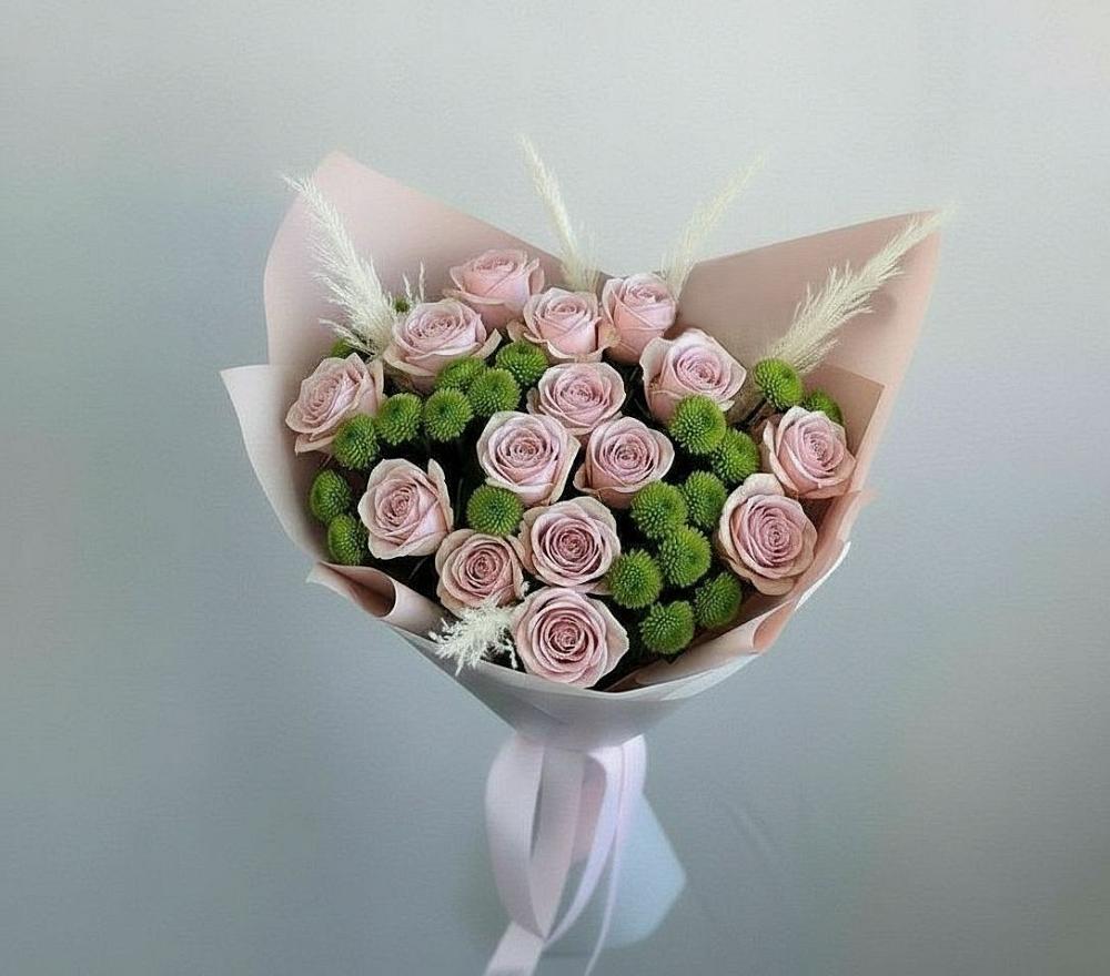 Букет цветов из: Розы и Хризантемы в Новая Заимка