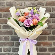 Букет цветов из:  Лизиантусы и Розы #REPLACE_PRED# Новая Заимка