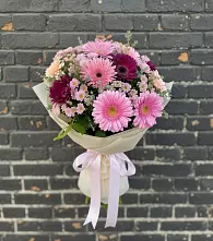 Букет цветов из:  Герберы и Хризантемы в Новая Заимка