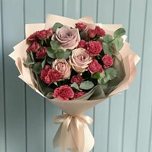 Букет цветов из:  Гвоздики и Розы в Новая Заимка