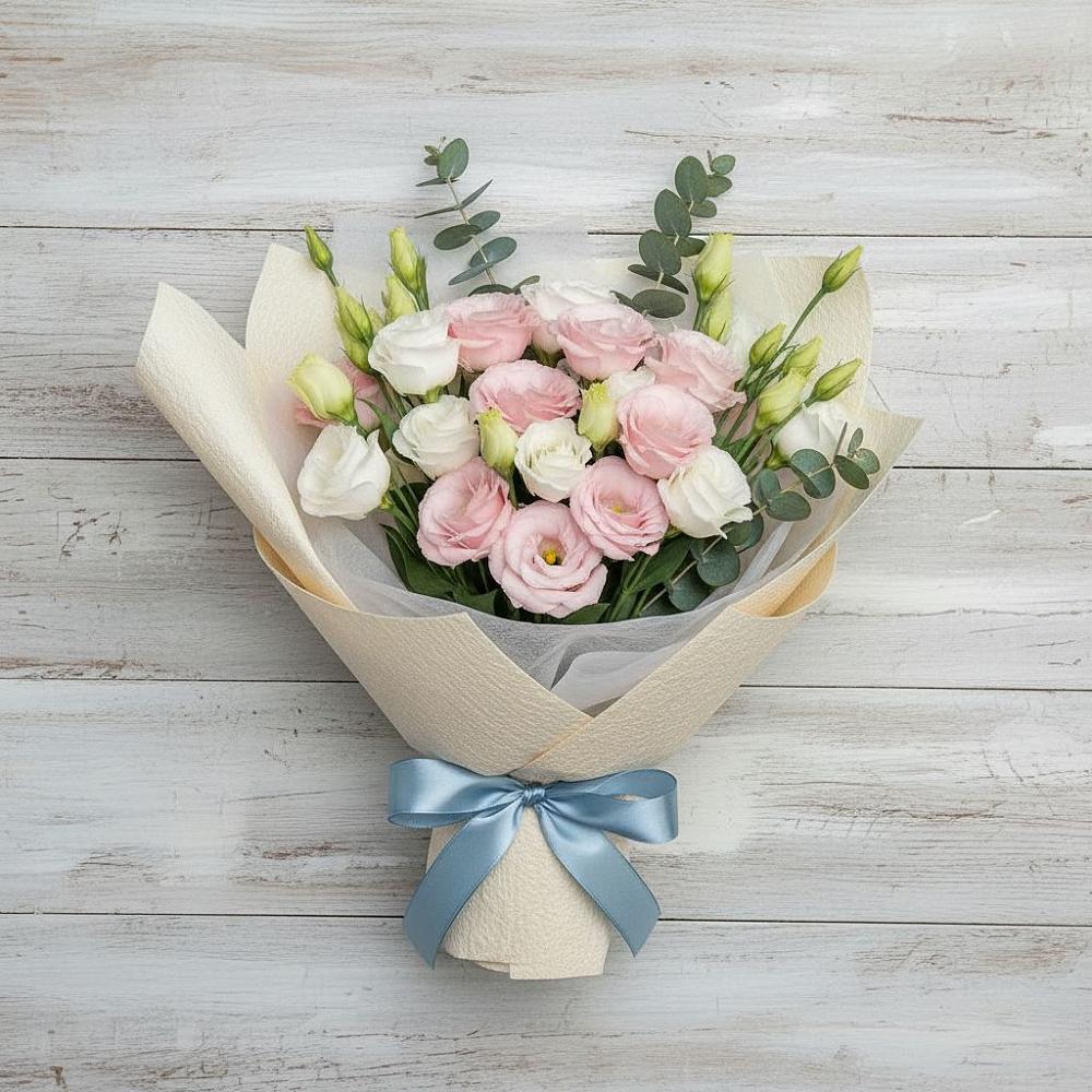 Букет цветов из: Лизиантусы в Новая Заимка